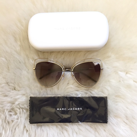 Marc Jacobs Wire Rim Mirrored Cat Eye Sunglasses - Picture 4 of 7